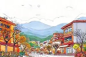 铁塔下的鼓手漫画封面，夜色里的架子鼓剪影