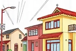 打字机恋人漫画封面，复古打字机与飘落的信纸